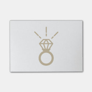 Post-it® Bague à diamant d'or