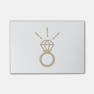 Post-it® Bague à diamant d'or