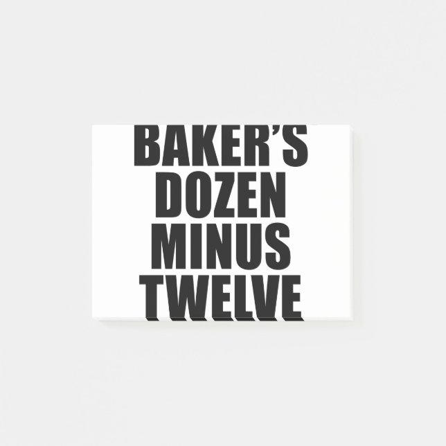 Post-it® Baker's Douzaine Minus Douze T-shirt drôle (Devant)