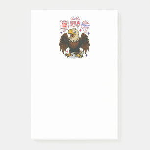 Post-it® Bald Eagle avec Fireworks - USA 250 ans 1776-2026