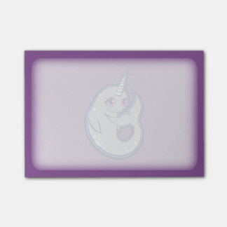 Post-it® Baleine à narval gris avec points d'encre concepti