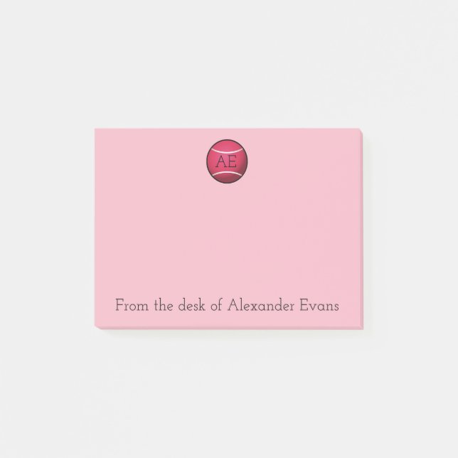 Post-it® Balle de tennis rose (Devant)