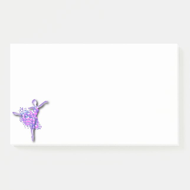 Post-it® Ballerina Girl Ballet Dancer Sticky Notes (Devant)