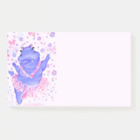 Ballerina Hippo Funny Post it Notes Ballet Dancer
