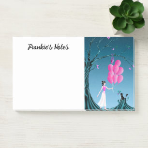 Post-it® Ballerine Mignonne & Chat sous le Ciel Nocturne