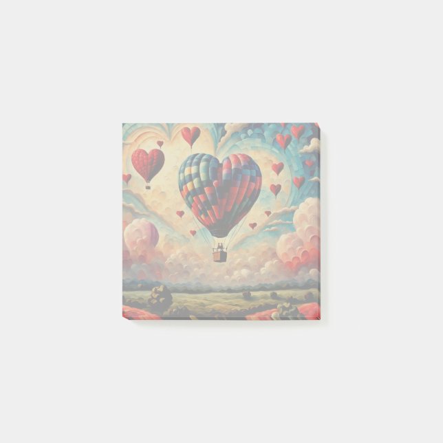 Post-it® Balloon à air chaud en forme de coeur (Devant)
