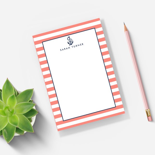 Post-it® Bande de corail marine et Ancre marine Personnalis (Créateur téléchargé)
