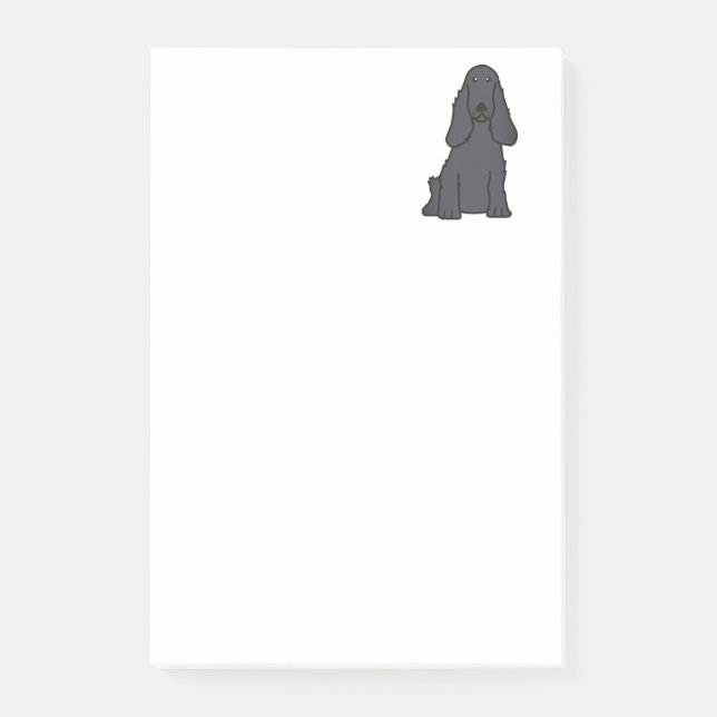 Post-it® Bande dessinée anglaise de chien de cocker (Devant)