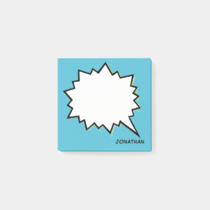 Post-it® Bande dessinée bulle vocale couleur personnalisée