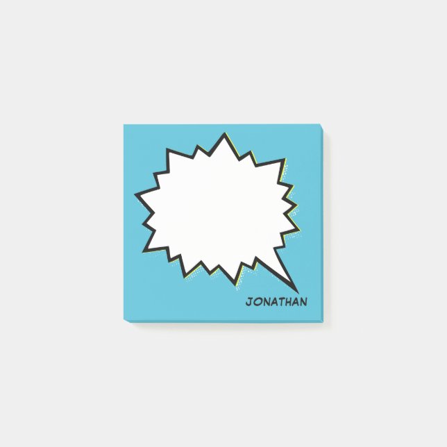 Post-it® Bande dessinée bulle vocale couleur personnalisée (Devant)
