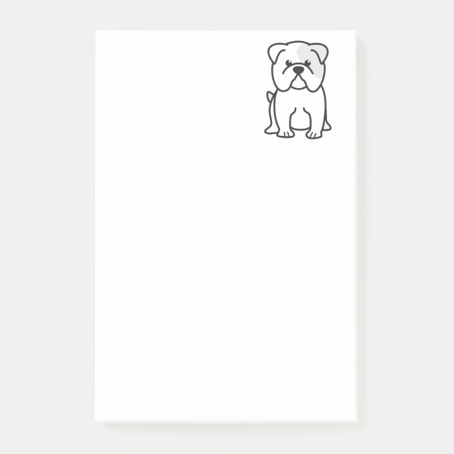 Post-it® Bande dessinée de bouledogue (Devant)