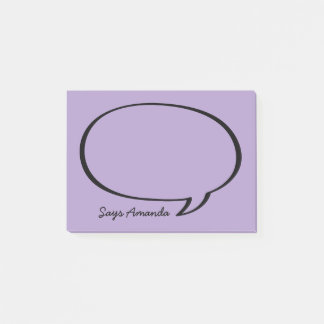 Post-it® Bande dessinée de bulle vocale Notes post-it perso
