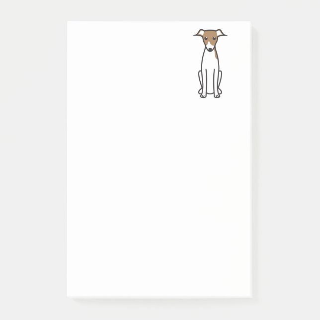 Post-it® Bande dessinée de chien de lévrier italien (Devant)