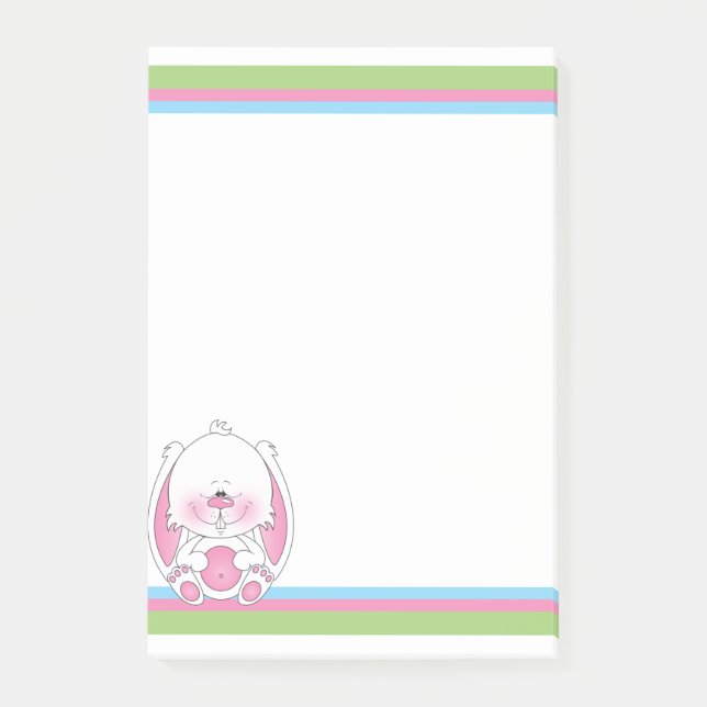 Post-it® Bande dessinée de lapin de bébé (Devant)