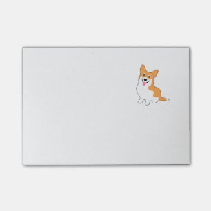 Post-it® Bande dessinée de sourire de corgi de Gallois de