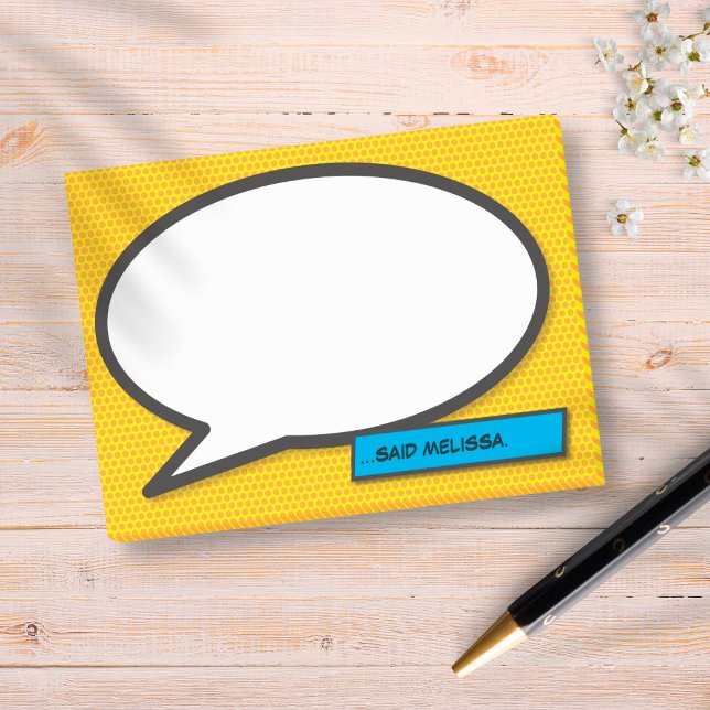 Post-it® Bande dessinée Pop Art Discours bulle (Créateur téléchargé)