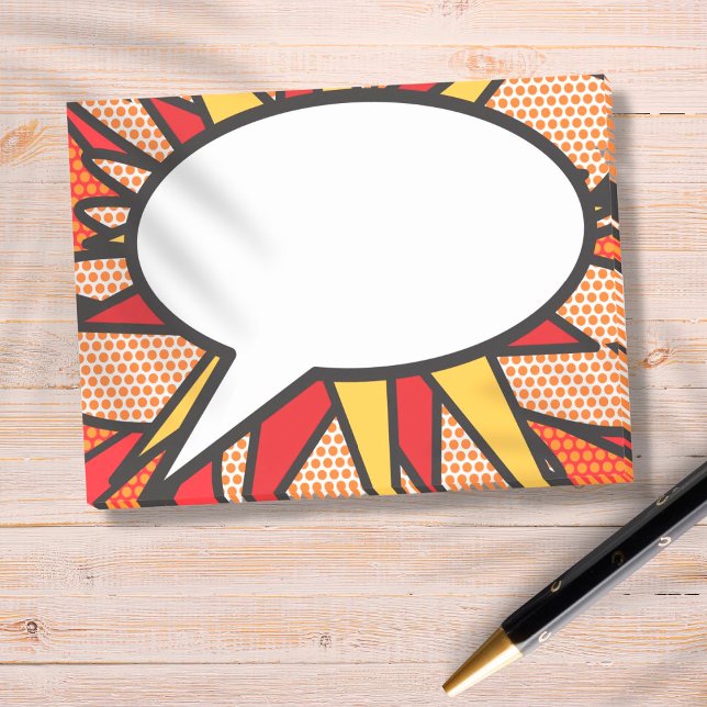 Post-it® Bande dessinée Pop Art Discours bulle (Créateur téléchargé)