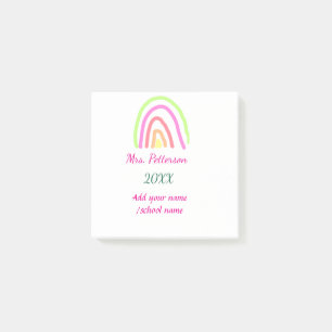 Post-it® Bandes arc-en-ciel colorées ajouter le nom de l'en