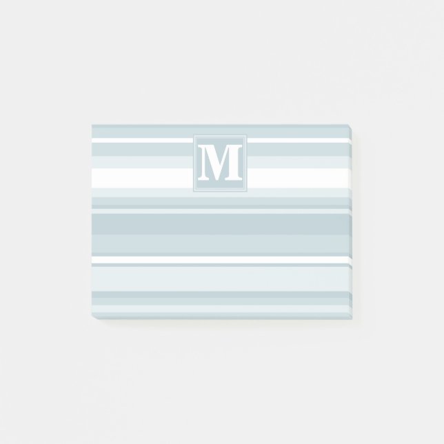 Post-it® Bandes bleu glace monogramme (Devant)