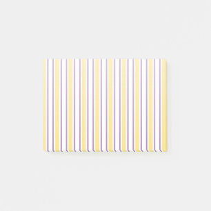 Post-it® Bandes de bonbons jaunes, violets et blancs