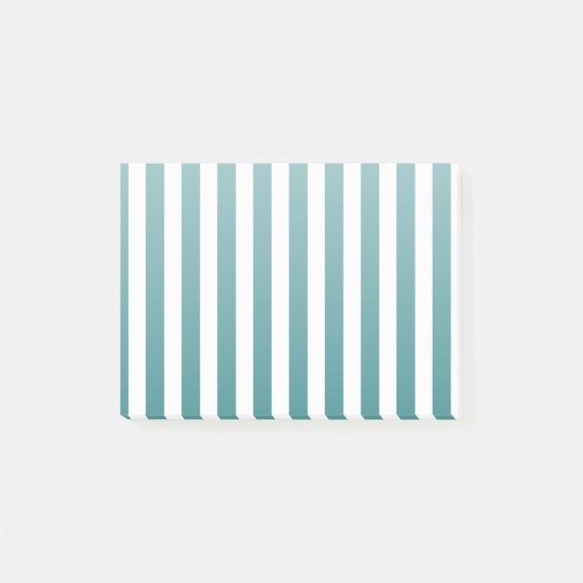 Post-it® Bandes de bonbons turquoises et blanches (Devant)
