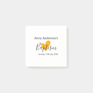 Post-it® baptême catholique enfants moderne simple QR minim