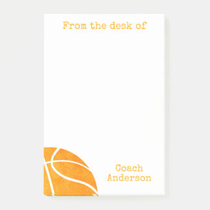 Post-it® Basket-ball du bureau de l'entraîneur personnalisé