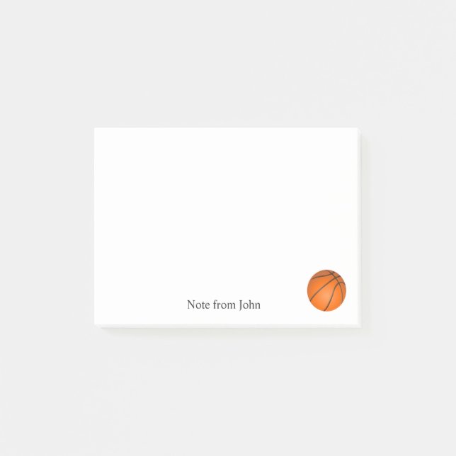 Post-it® Basketball Sport Thème Athelete Nom personnalisé T (Devant)