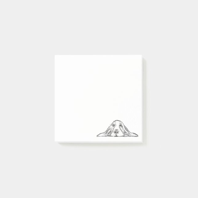 Post-it® basset blanc (Devant)
