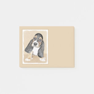 Post-it® Basset Hound Peinture Chiot - Art Chien original