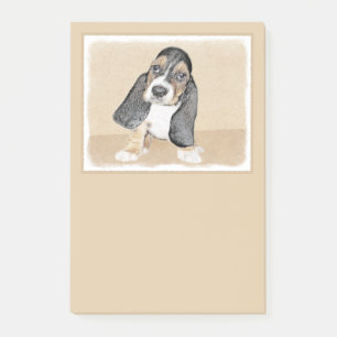 Post-it® Basset Hound Puppy Peinture - Art original de chie