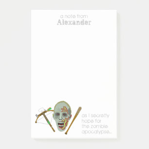 Post-it® Bat arc-en-ciel Zombie   Notes amusantes d'Apocaly