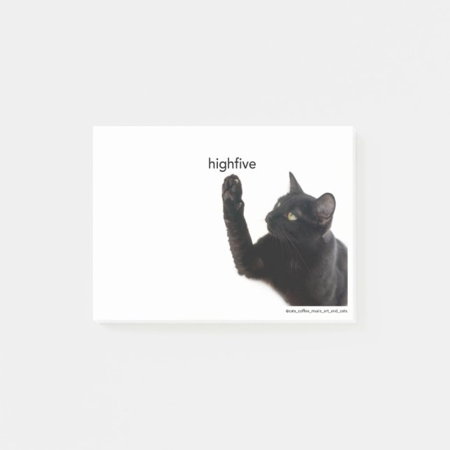 Post-it® Batcat : 5 notes de post-it élevées (Devant)