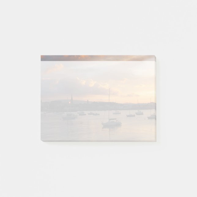 Post-it® Bateaux à voile au coucher du soleil (Devant)