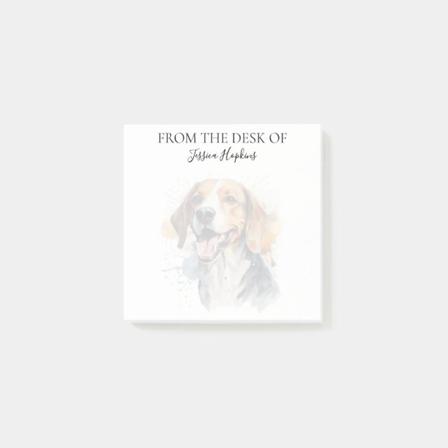 Post-it® Beagle Lover Monogrammed Dog (Devant)