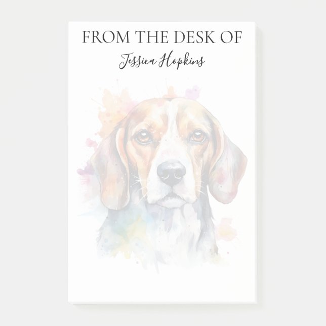 Post-it® Beagle Lover Monogrammed Dog (Devant)