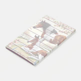 Post-it® Beau cheval et poulain dans un verger en fleurs