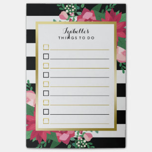 Post-it® Beau Décembre Bouquet Personnalisé Nom À Faire 