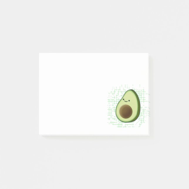 Post-it® Beau Dessin Avocado Sur Un Arrière - plan Distress (Devant)