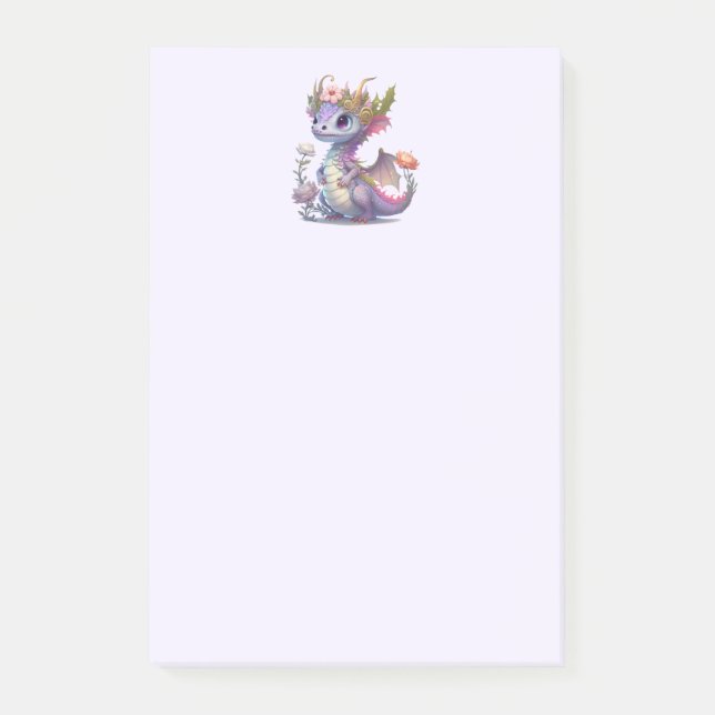Post-it® Beau Dragon avec Couronne élégante (Devant)