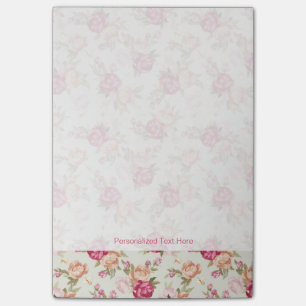 Post-it® Beau motif de pivoine couleur vert