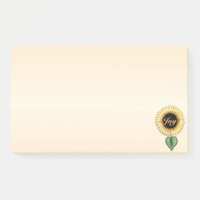 Post-it® Beau tournesol sur Coral (Devant)