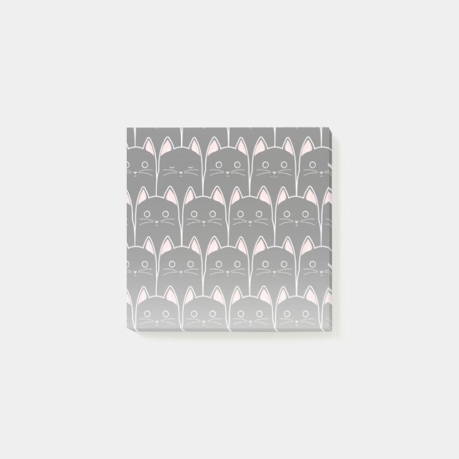 Post-it® Beaucoup de Motif de chats noirs (Devant)