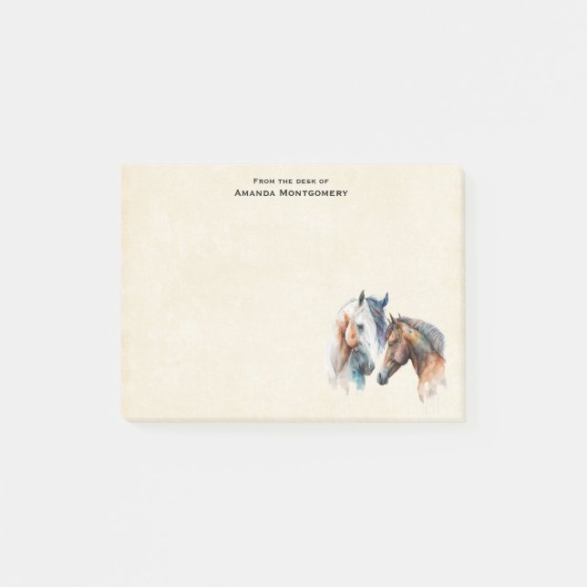 Post-it® Beaux Chevaux Style Boho Occidental (Devant)
