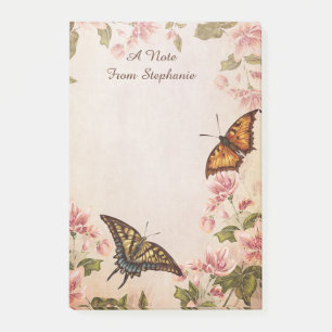 Post-it® Beaux Papillons & Fleur Vintage