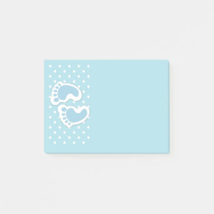 Post-it® Bébé bleu mou Pieds de garçon
