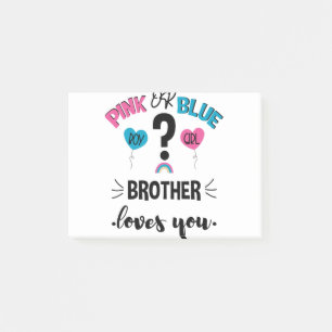 Post-it® Bébé Genre Révéler Rose Ou Bleu Frère Vous Aime