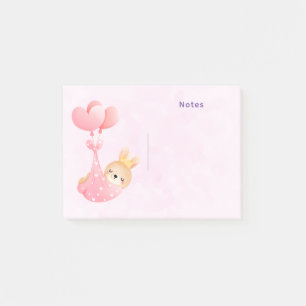 Post-it® Bébé mignon dans une couverture de coeur