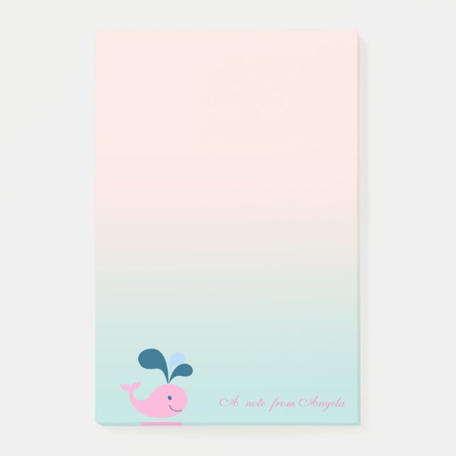 Post-it® Bébé mignonne adorable baleine (Devant)