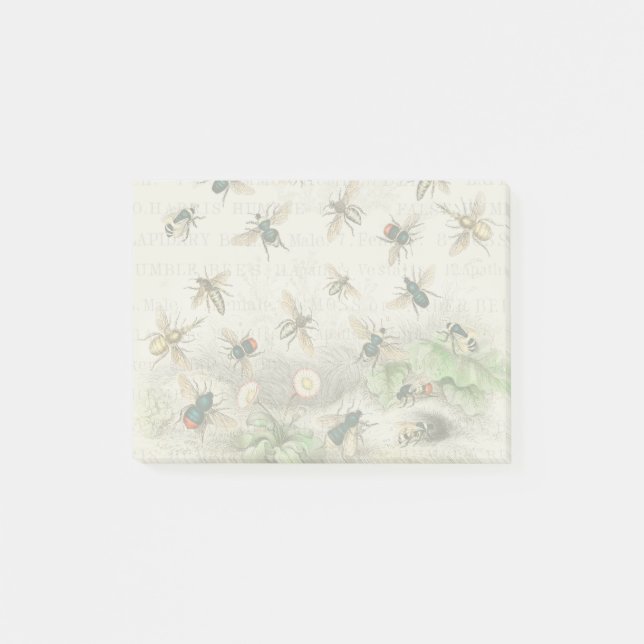 Post-it® Bee Honey Travailleur Queen Bees Antique (Devant)